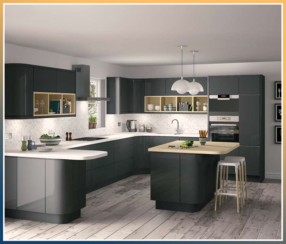high gloss kitchen